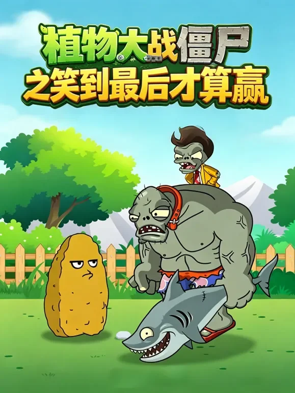 植物大战僵尸之笑到最后才算赢动漫海报