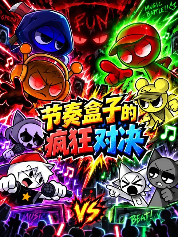 节奏盒子的疯狂对决动漫海报