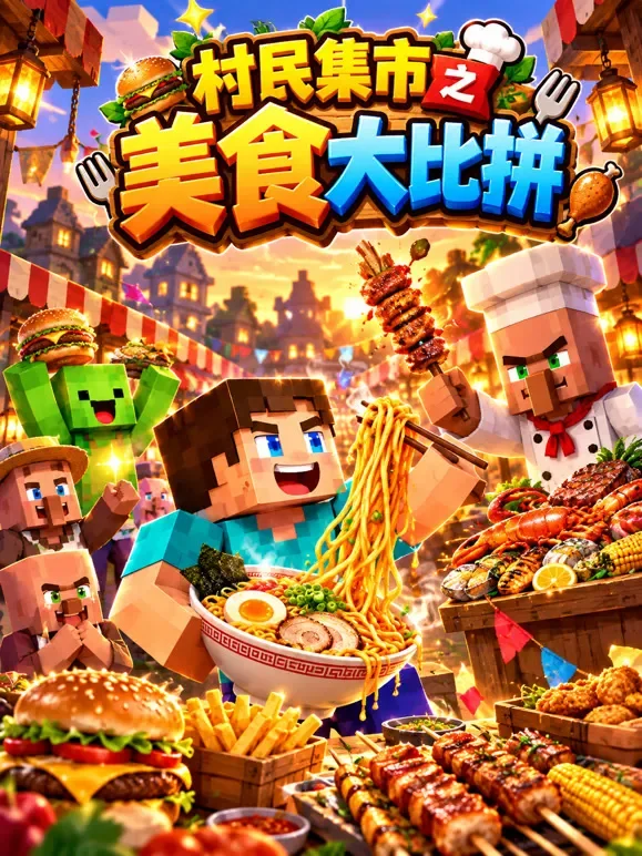 村民集市之美食大比拼动漫海报