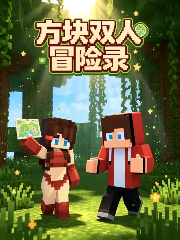 方块双人冒险录动漫海报
