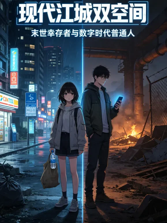 现代江城双空间动漫海报