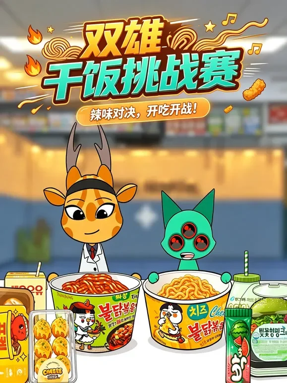 双雄干饭挑战赛动漫海报