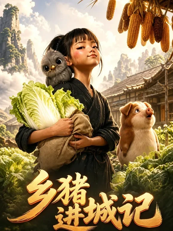 乡猪进城记动漫海报