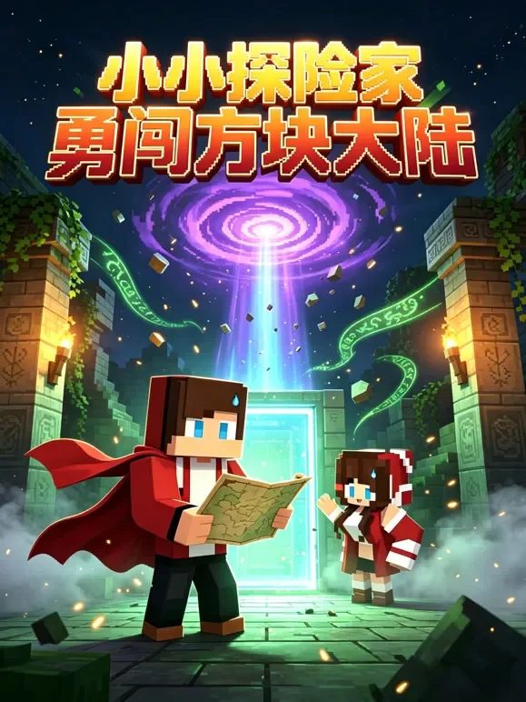 小小探险家勇闯方块大陆动漫海报
