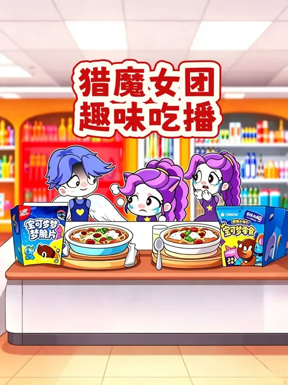 猎魔女团趣味吃播动漫海报