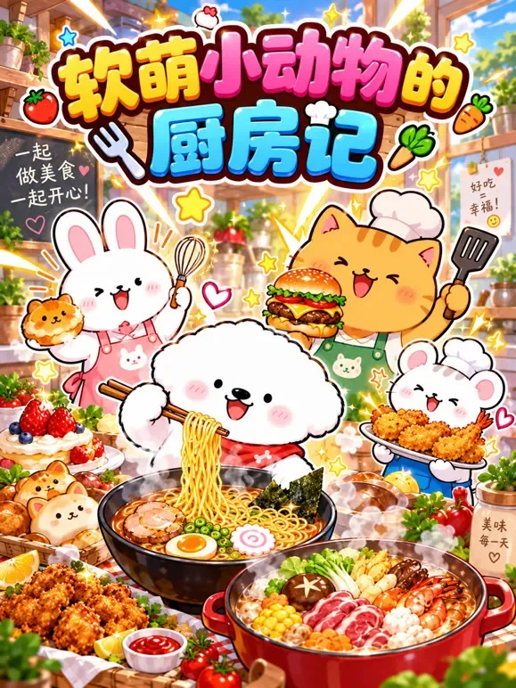 软萌小动物的厨房记动漫海报