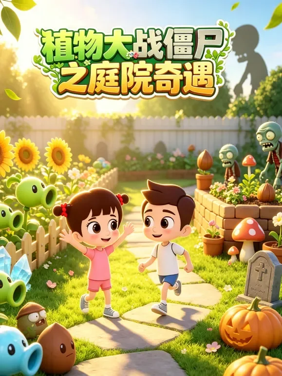 植物大战僵尸之庭院奇遇动漫海报