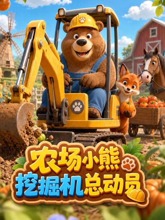 农场小熊挖掘机总动员