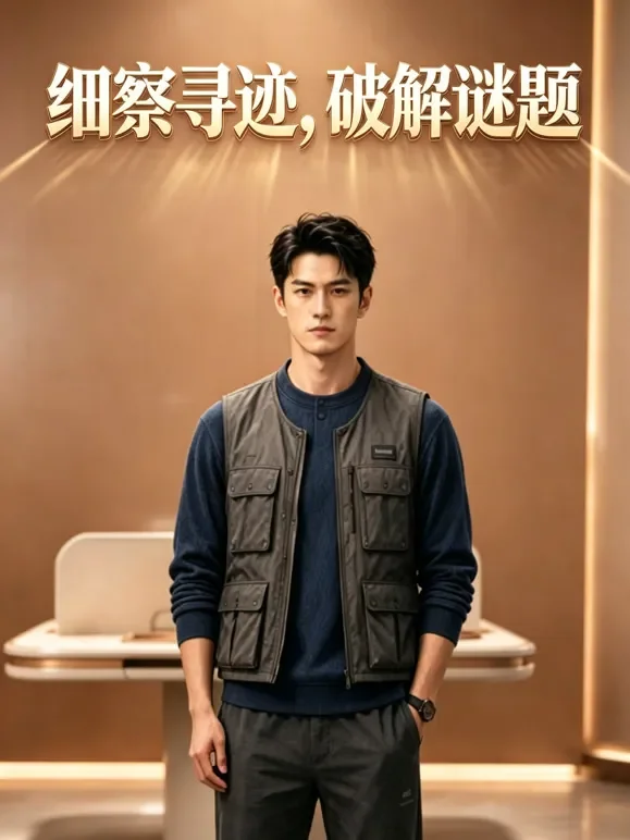 细察寻迹，破解谜题动漫海报