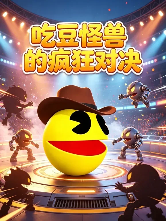 吃豆怪兽的疯狂对决动漫海报