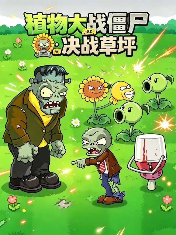 植物大战僵尸：决战草坪动漫海报