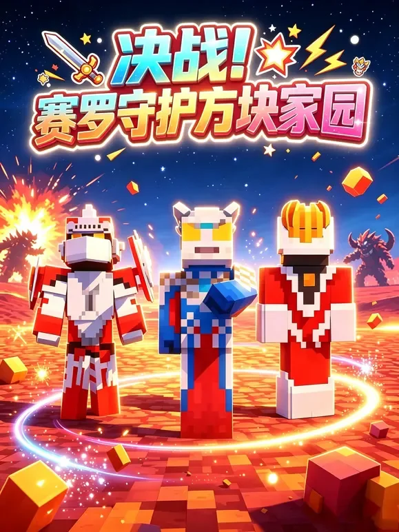 决战！赛罗守护方块家园动漫海报