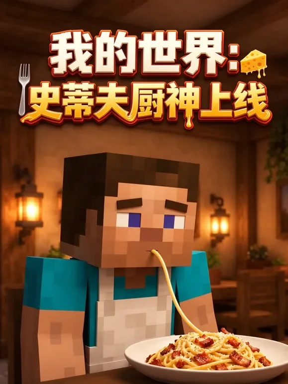 我的世界：史蒂夫厨神上线动漫海报