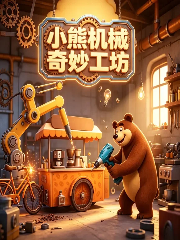 小熊机械奇妙工坊动漫海报