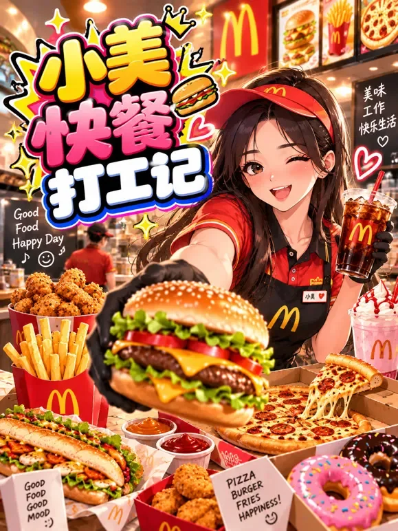 小美快餐打工记动漫海报