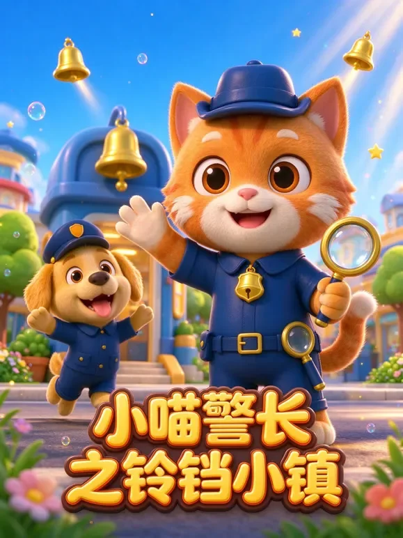 小喵警长之铃铛小镇动漫海报