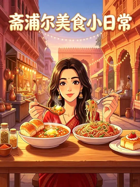 斋浦尔美食小日常动漫海报