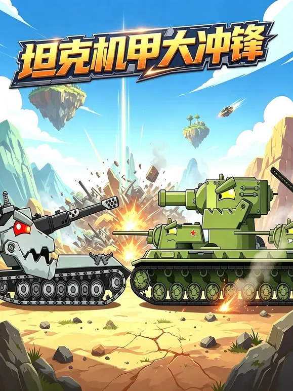 坦克机甲大冲锋动漫海报
