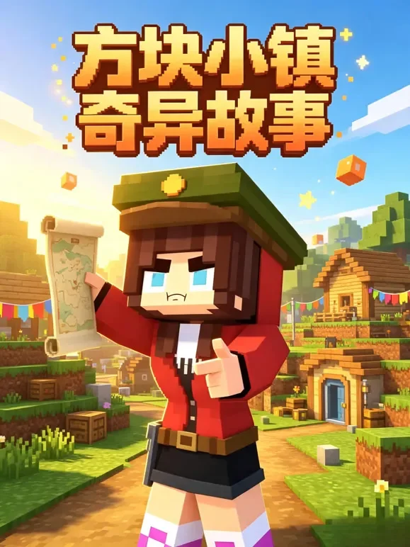 方块小镇奇异故事动漫海报