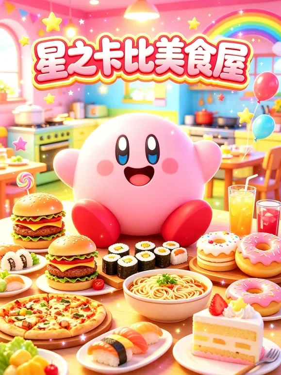 星之卡比的美食屋动漫海报