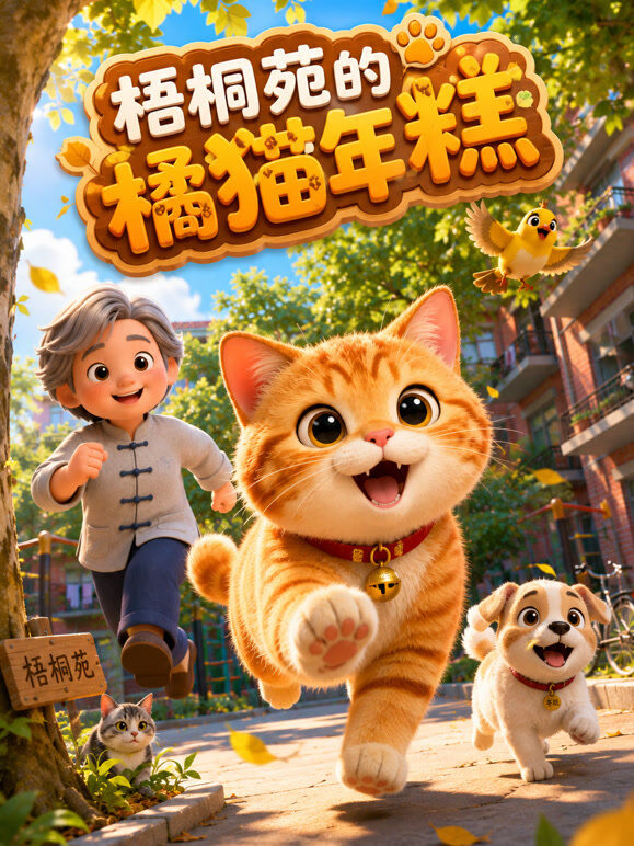 梧桐苑的橘猫年糕