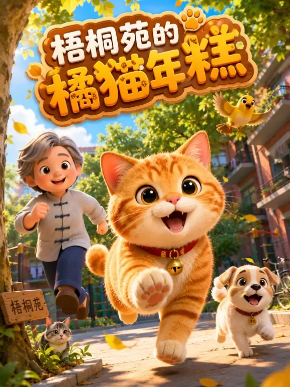 梧桐苑的橘猫年糕动漫海报