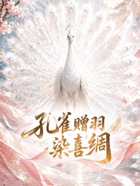 孔雀赠羽染喜绸