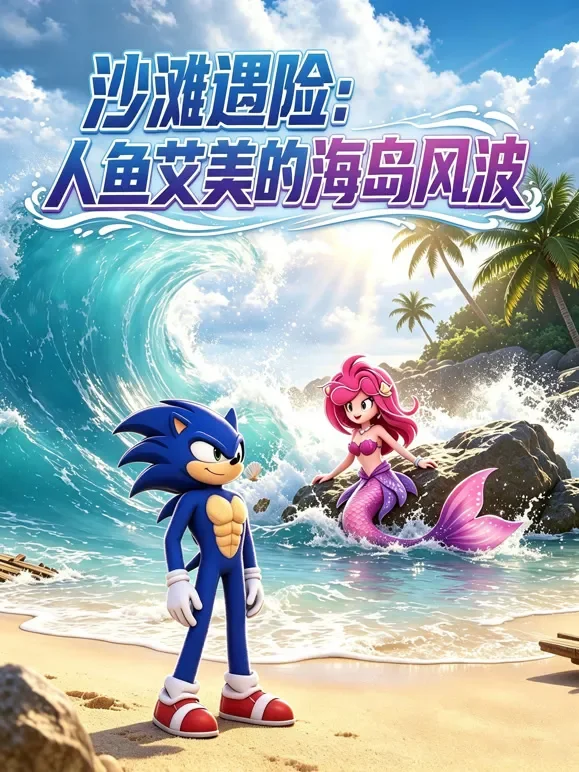 沙滩遇险：人鱼艾美的海岛风波动漫海报
