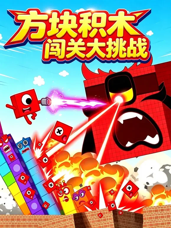 方块积木闯关大挑战动漫海报