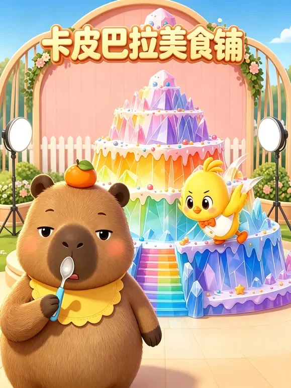 卡皮巴拉美食铺动漫海报