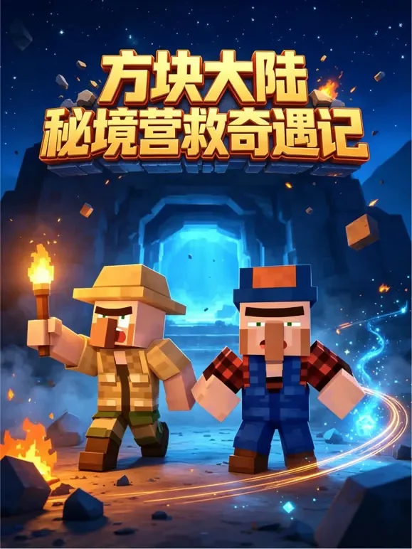 方块大陆秘境营救奇遇记动漫海报