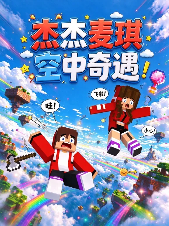 杰杰麦琪空中奇遇动漫海报