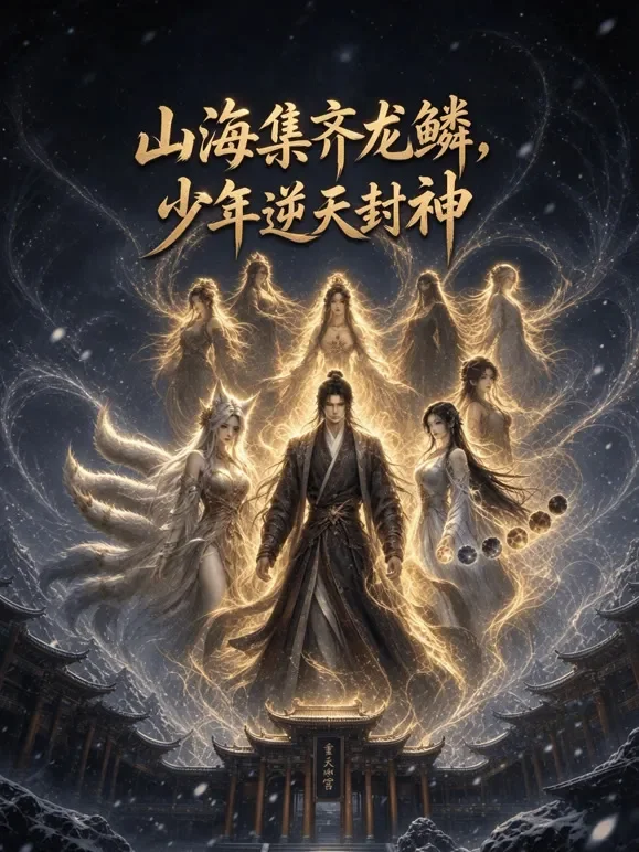 山海集齐龙鳞，少年逆天封神动漫海报