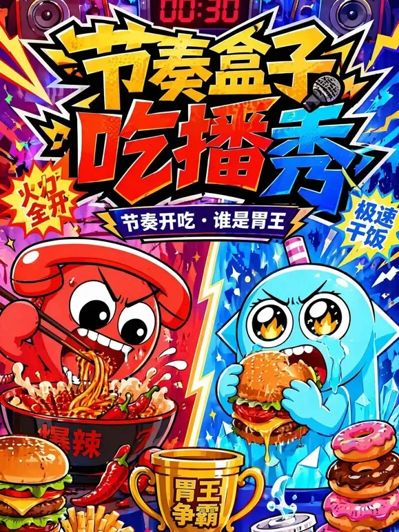 节奏盒子吃播秀动漫海报