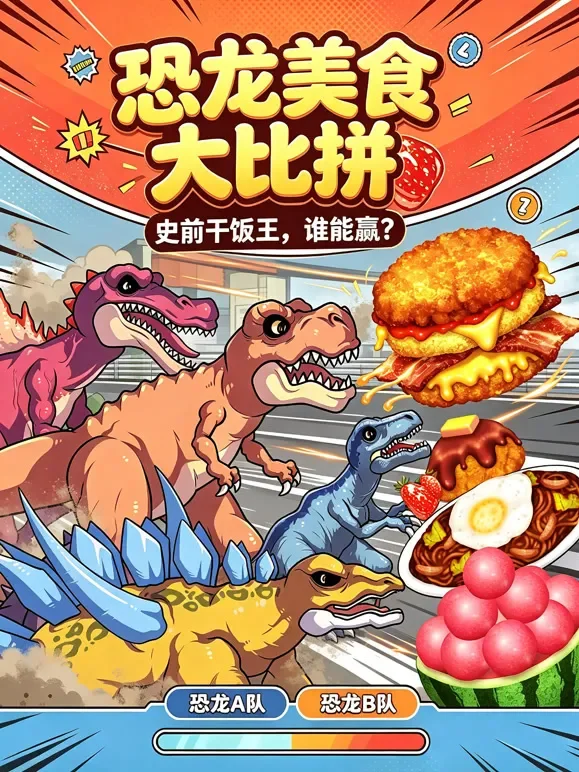 恐龙美食大比拼动漫海报