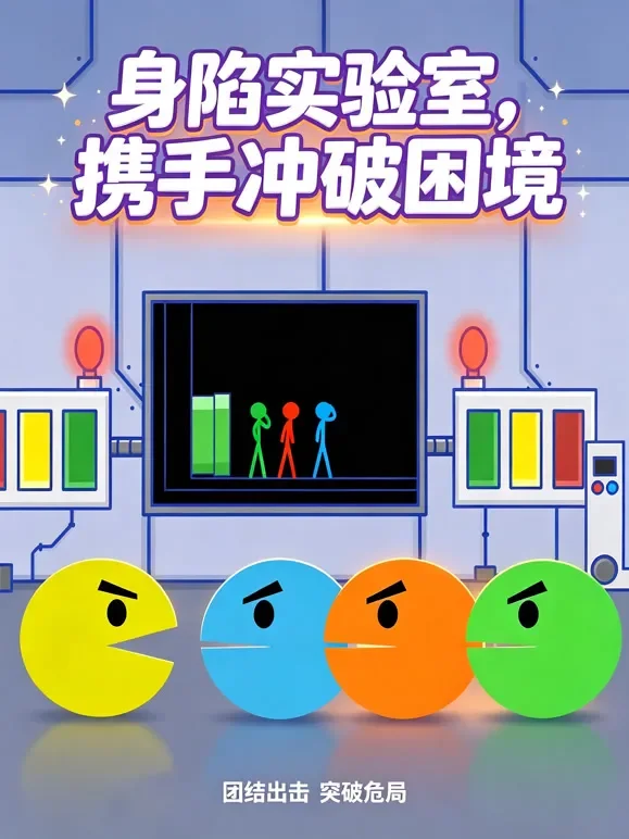 身陷实验室，携手冲破困境动漫海报