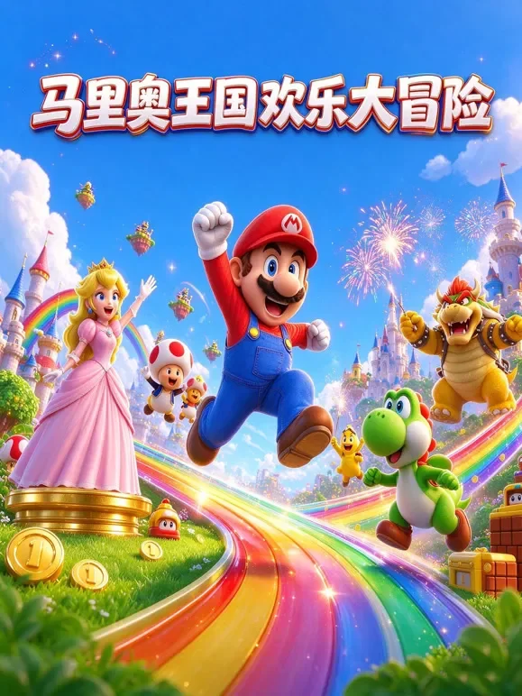 马里奥王国欢乐大冒险动漫海报