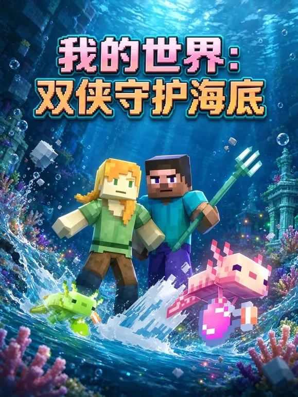 我的世界：双侠守护海底动漫海报