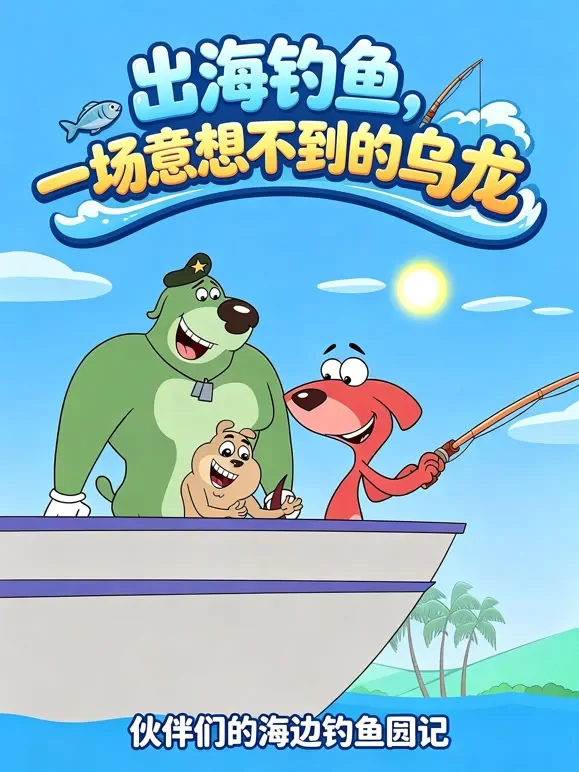 出海钓鱼，一场意想不到的乌龙动漫海报