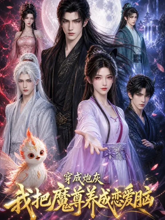 穿成炮灰，我把魔尊养成恋爱脑动漫海报