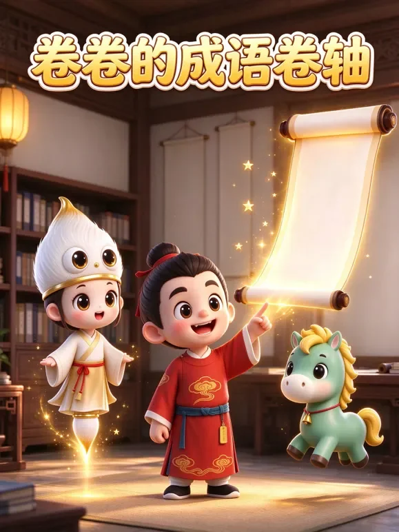 卷卷的成语卷轴动漫海报