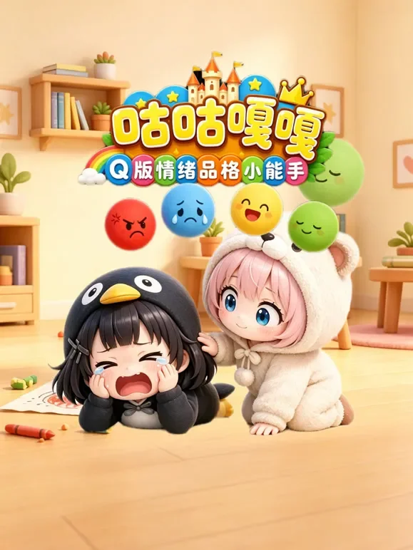 咕咕嘎嘎Q版情绪品格小能手动漫海报