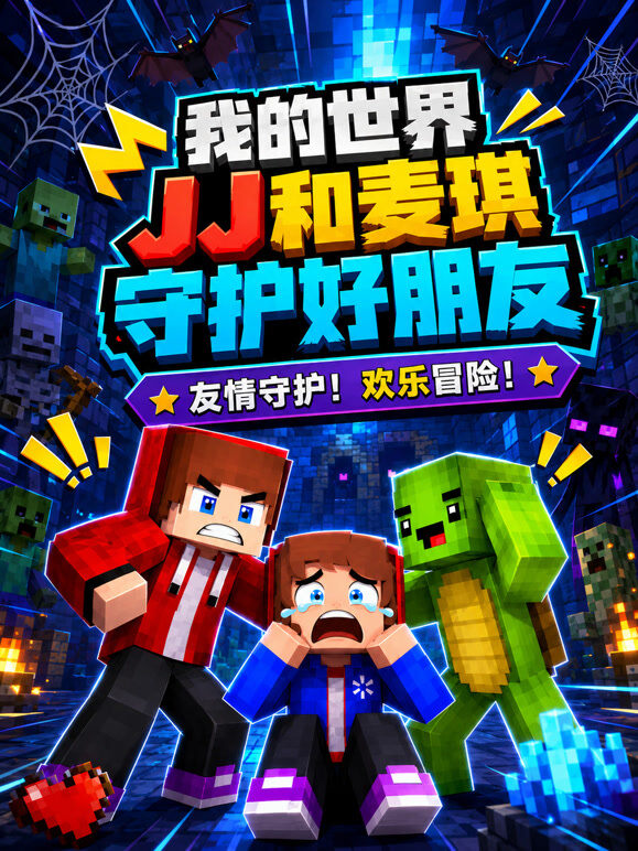 我的世界JJ和麦琪守护好朋友