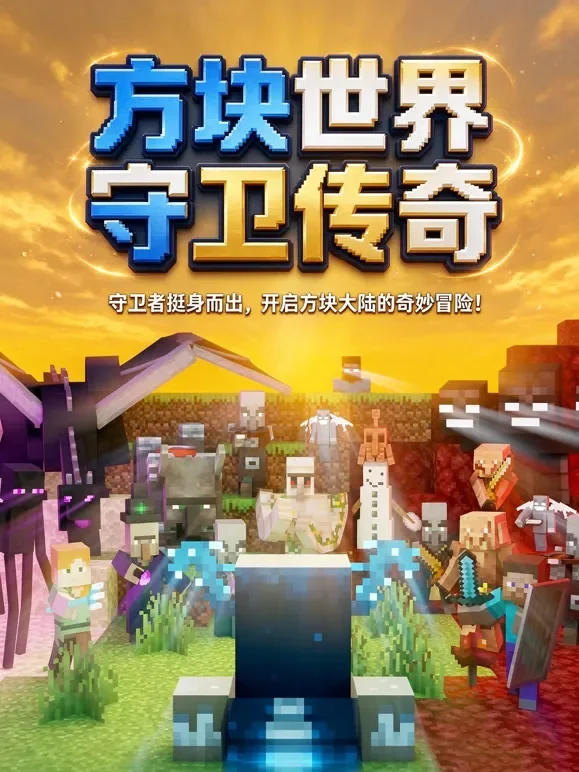 方块世界守卫传奇动漫海报