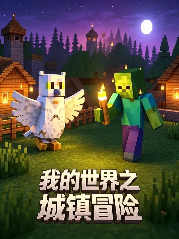 我的世界之城镇冒险动漫海报