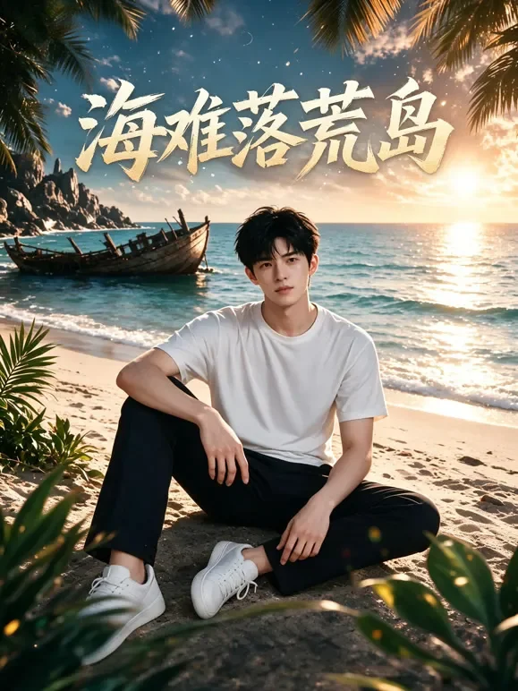 海难落荒岛动漫海报