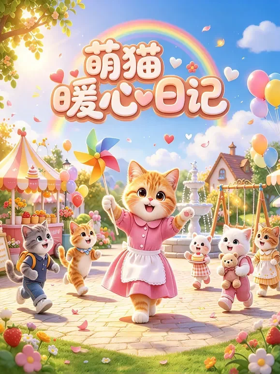 萌猫暖心日记动漫海报