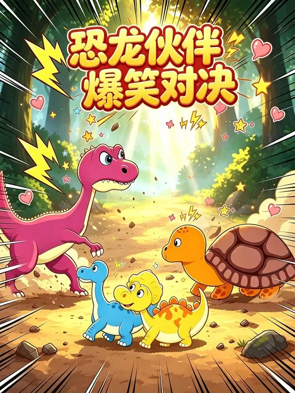 恐龙伙伴爆笑对决动漫海报