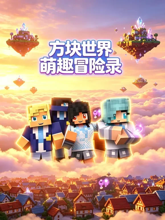 方块世界萌趣冒险录动漫海报