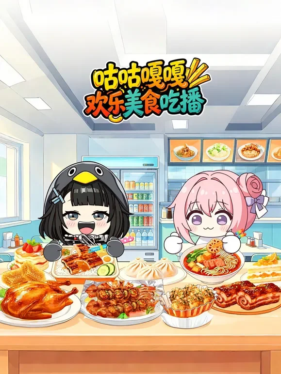 咕咕嘎嘎欢乐美食吃播动漫海报